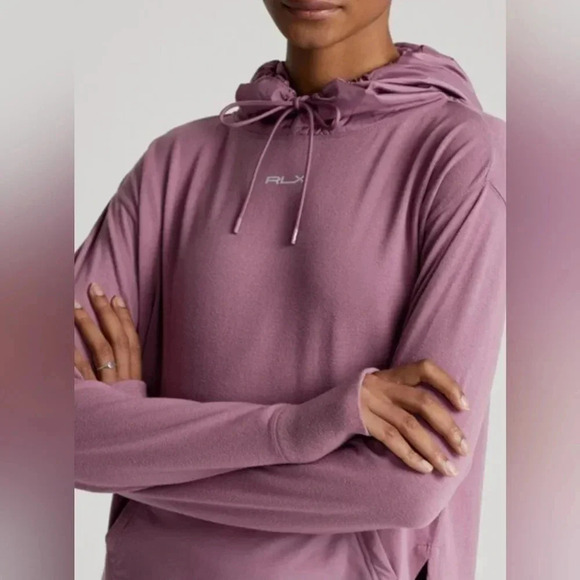RLX Ralph Lauren Cloud Fleece Hoodie - Womens - Size Small - Purple - Picture 3 of 7
